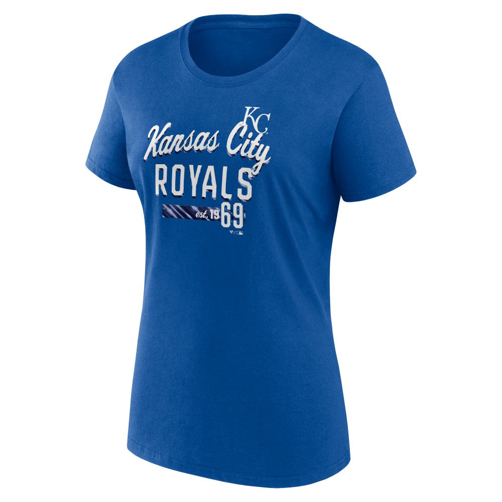 Kansas City Royals Fanatics Women's Logo Fitted T-Shirt - Royal - Fanatics Discount