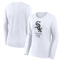 Chicago White Sox Fanatics Women's Lightweight Fitted Long Sleeve T-Shirt - White - Fanatics on Sale