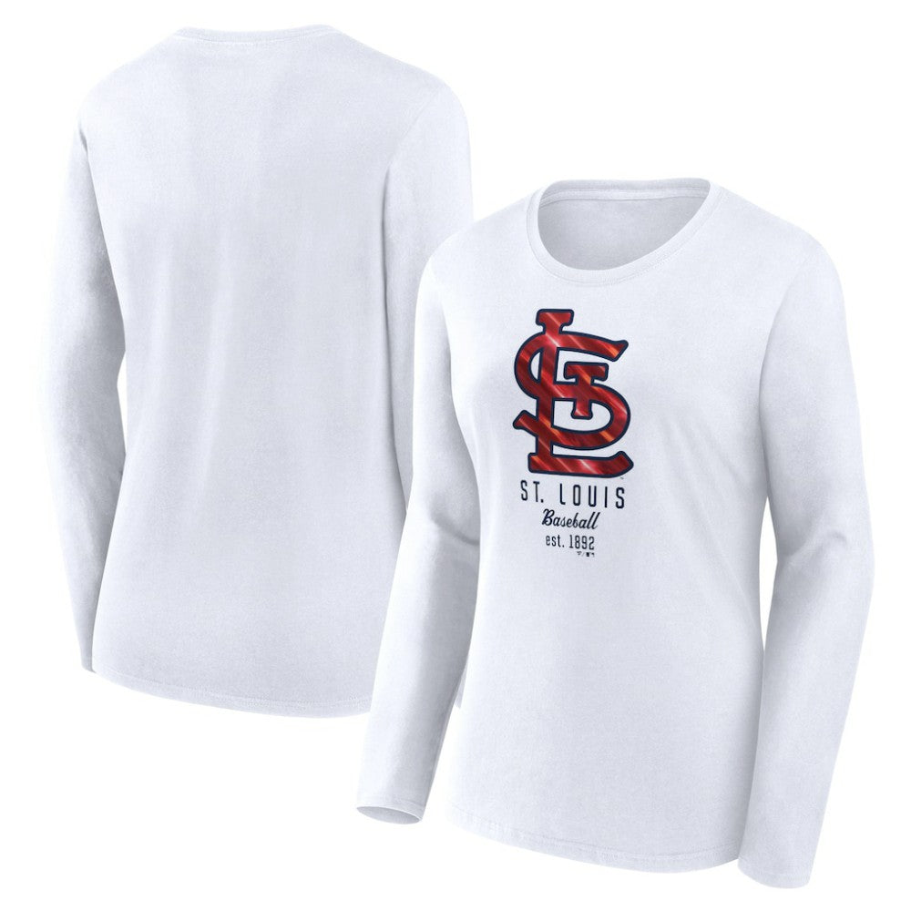 St. Louis Cardinals Fanatics Women's Lightweight Fitted Long Sleeve T-Shirt - White - Fanatics Online