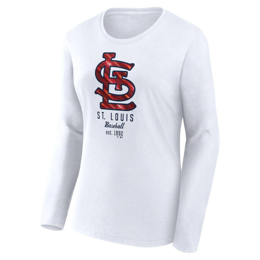 St. Louis Cardinals Fanatics Women's Lightweight Fitted Long Sleeve T-Shirt - White - Fanatics Online