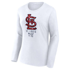 St. Louis Cardinals Fanatics Women's Lightweight Fitted Long Sleeve T-Shirt - White - Fanatics Online