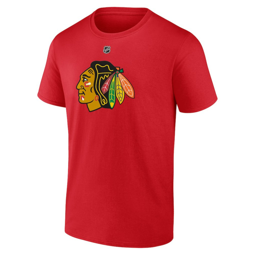 Connor Bedard Chicago Blackhawks Fanatics Authentic Stack Name & Number T-Shirt - Red - NHL 200351239