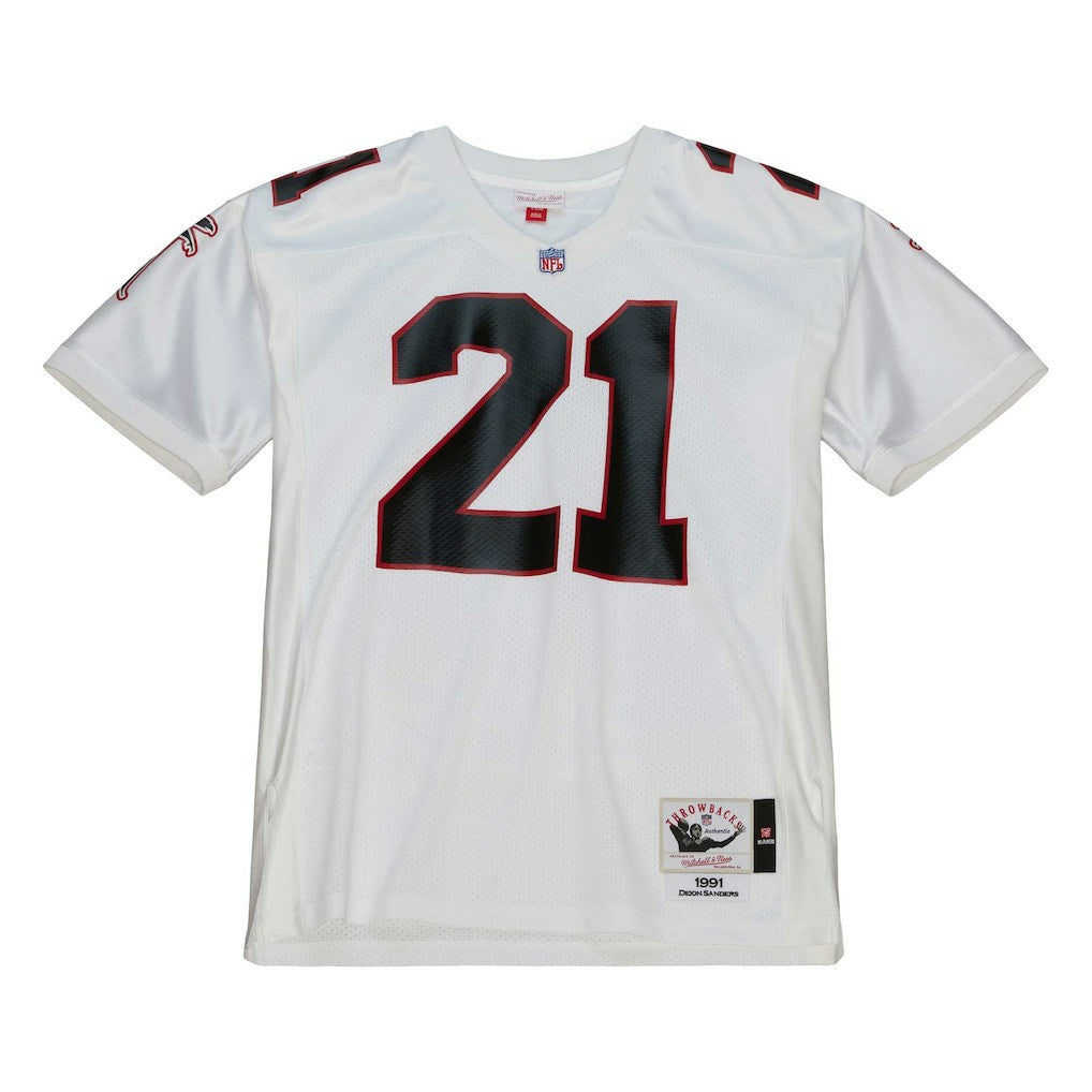 Mitchell & Ness Deion Sanders Atlanta Falcons 1991 Authentic Throwback Retired Player Jersey White