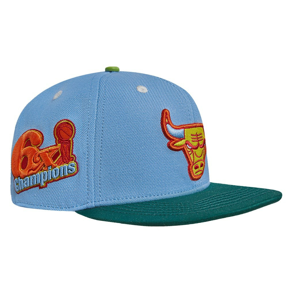 Chicago Bulls Pro Standard Retro Program 2-Tone Snapback Hat Light Blue/Green