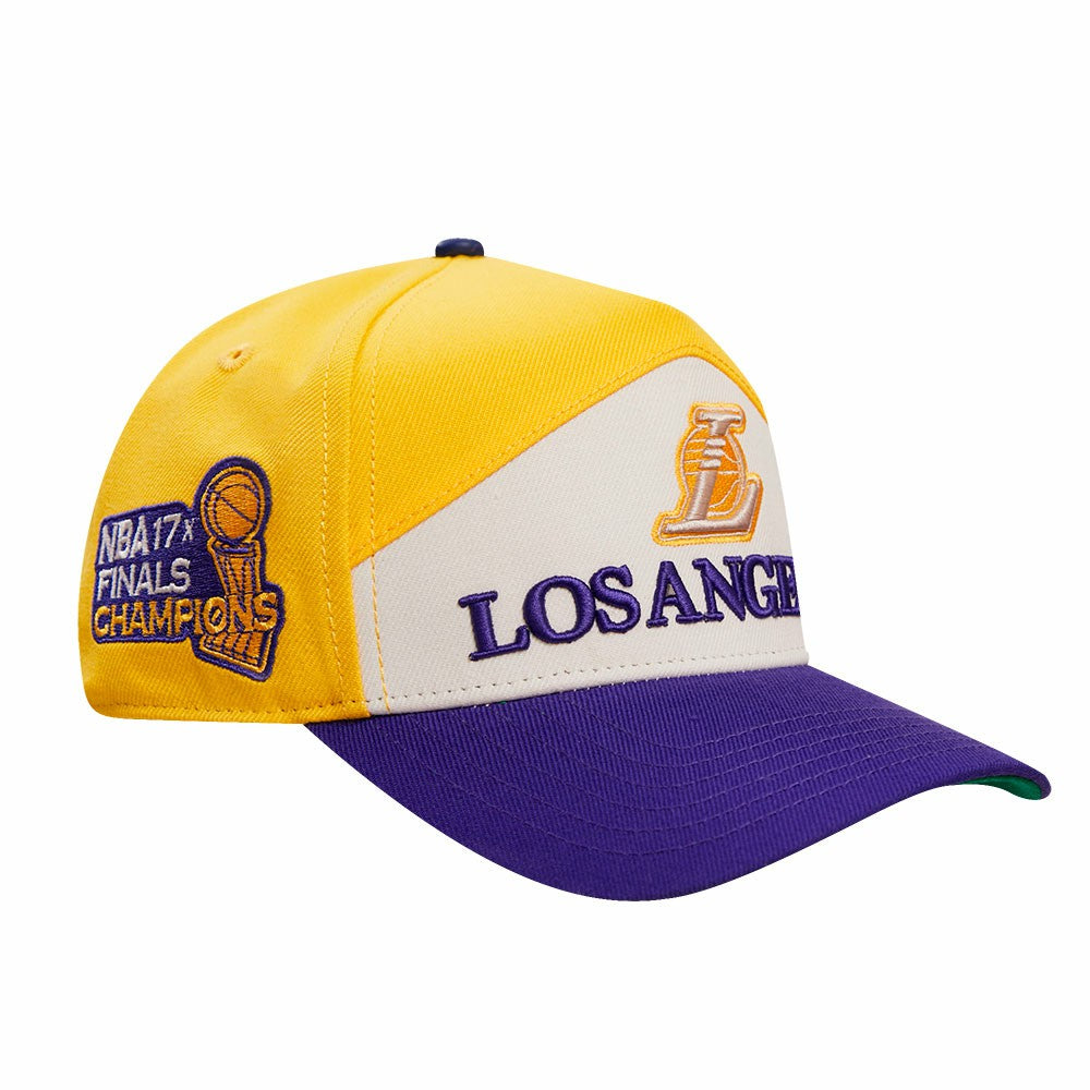 Los Angeles Lakers Pro Standard Pinch Chevron Adjustable Hat Gold/Purple