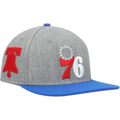 Philadelphia 76ers Pro Standard Classic Logo Two-Tone Snapback Hat Gray/Royal