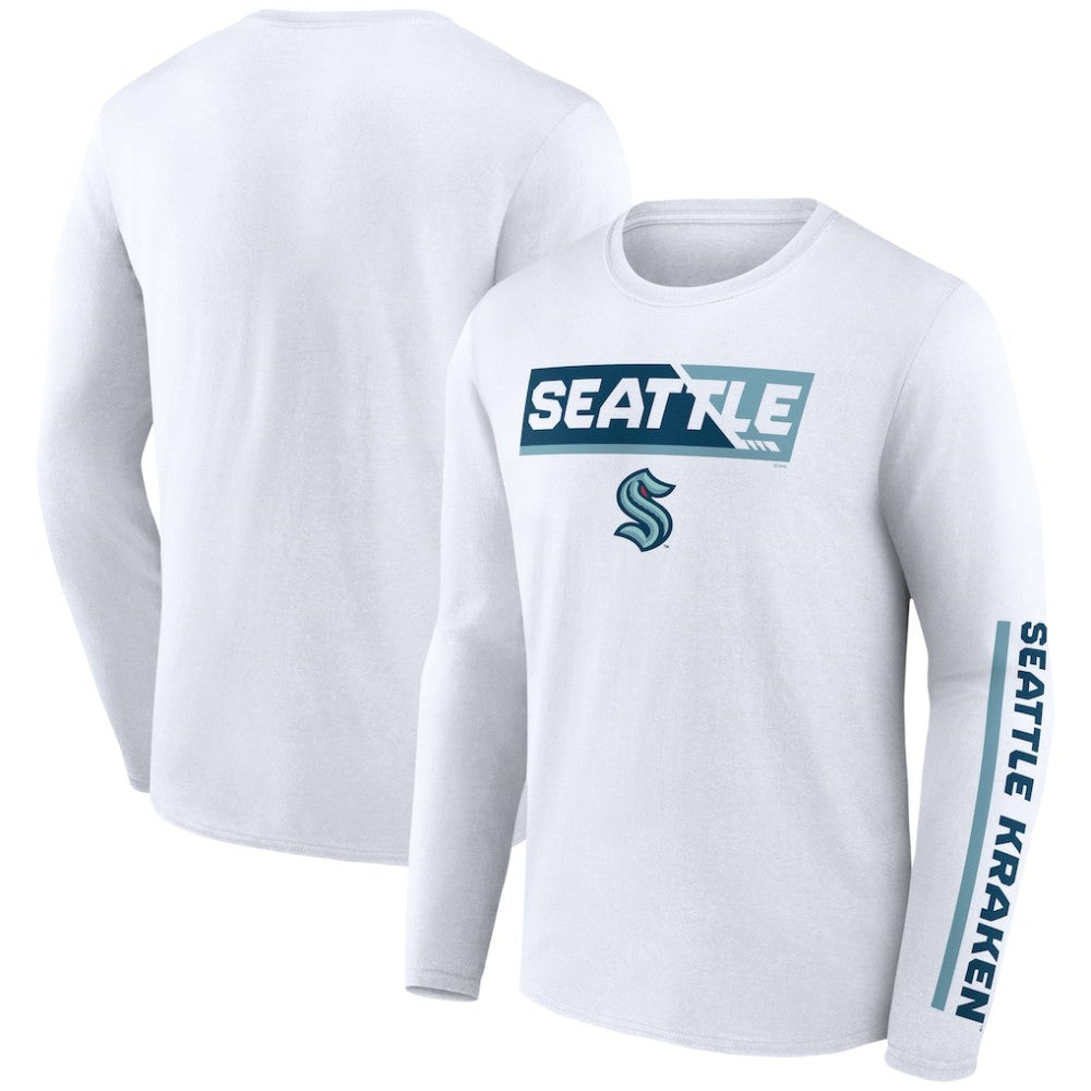 Seattle Kraken Fanatics Breakaway Combo Long Sleeve T-Shirt - White - NHL 200351804
