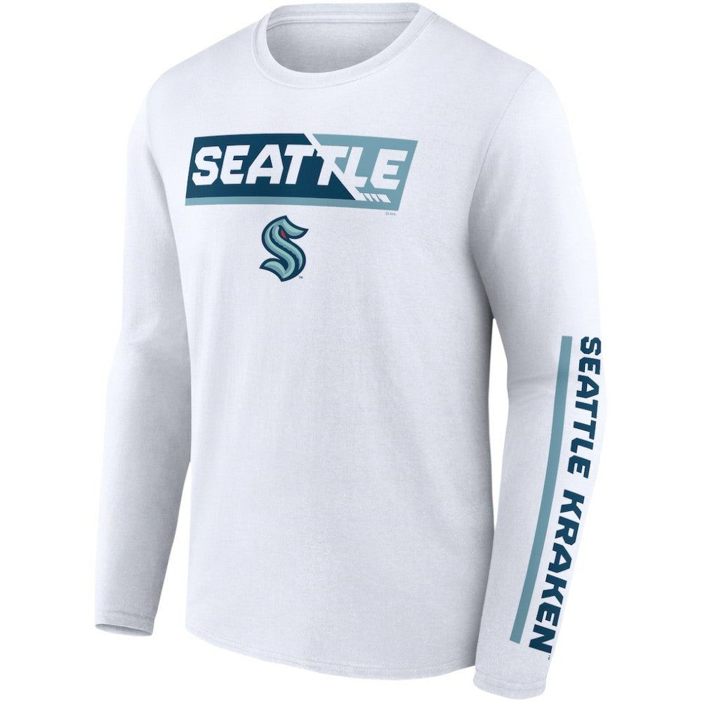 Seattle Kraken Fanatics Breakaway Combo Long Sleeve T-Shirt - White - NHL 200351804