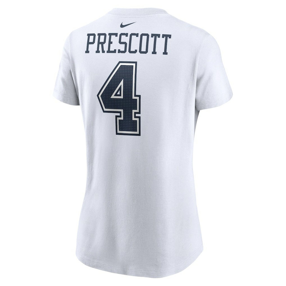 Nike Dak Prescott Dallas Cowboys Women's Player Name & Number T-Shirt White