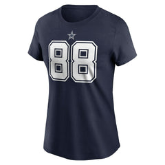 Nike CeeDee Lamb Dallas Cowboys Women's Player Name & Number T-Shirt Navy