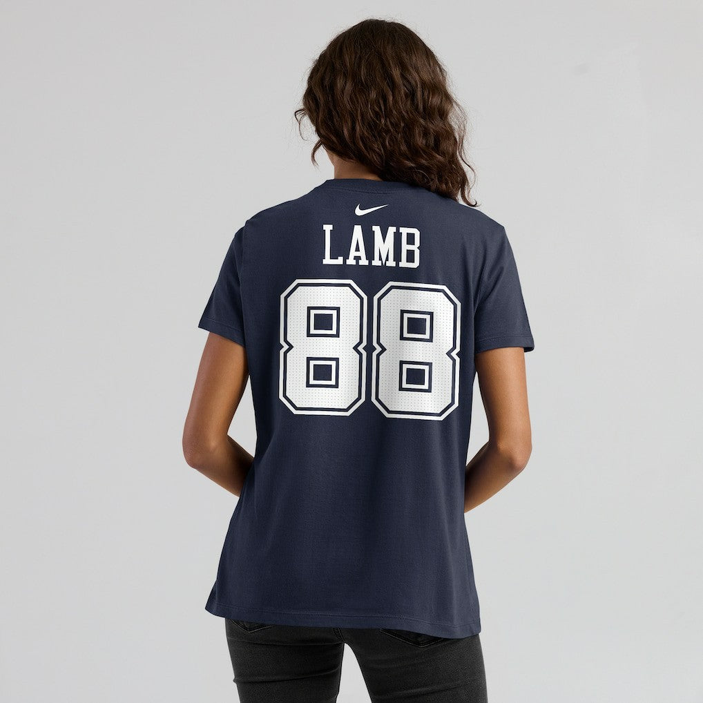 Nike CeeDee Lamb Dallas Cowboys Women's Player Name & Number T-Shirt Navy