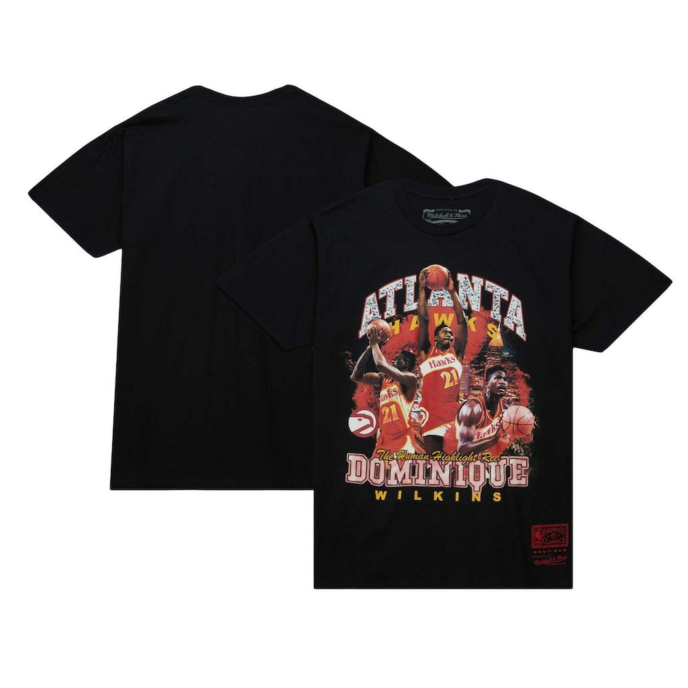 Dominique Wilkins Atlanta Hawks Hardwood Classics Bling Concert Player T-Shirt Black | Mitchell & Ness online