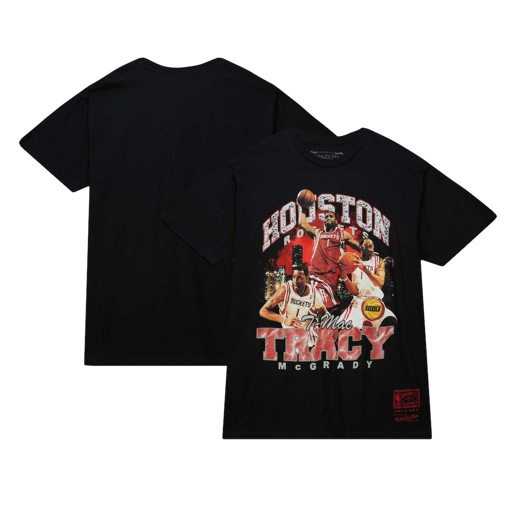 Tracy McGrady Houston Rockets Hardwood Classics Bling Concert Player T-Shirt for sale Black | Mitchell & Ness US