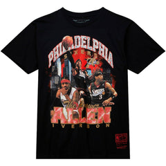 Allen Iverson Philadelphia 76ers Hardwood Classics Bling Concert Player T-Shirt Black | Mitchell & Ness Lifestyle