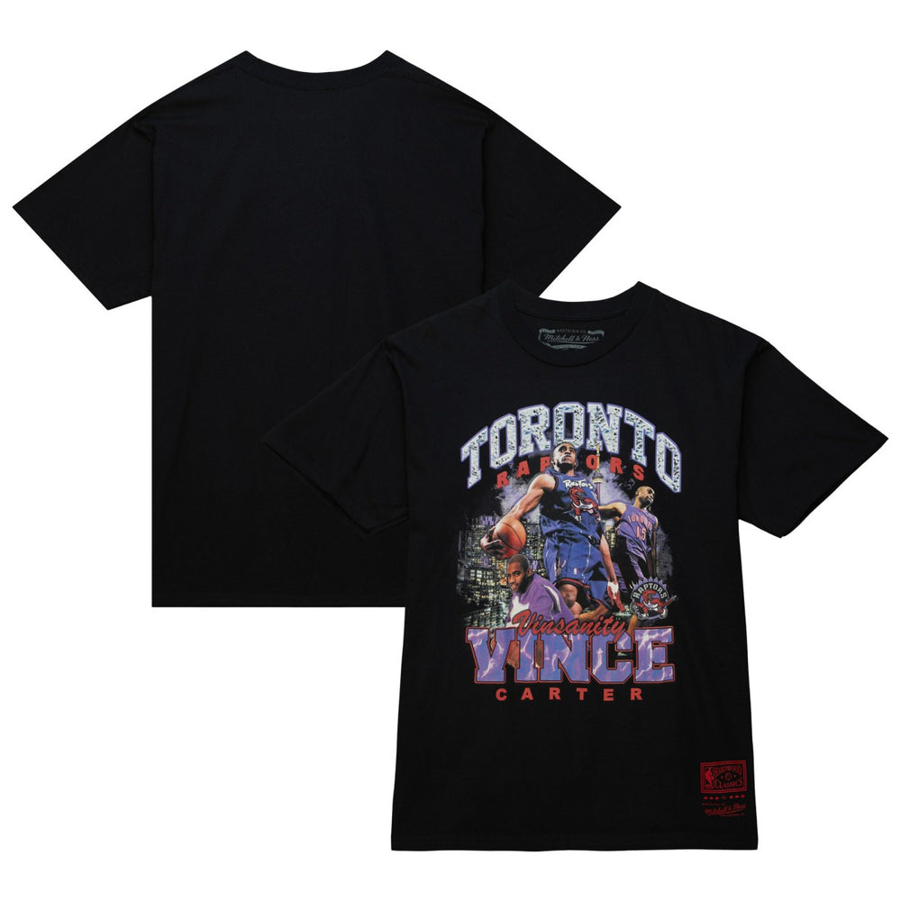 Vince Carter Toronto Raptors Hardwood Classics Bling Concert Player T-Shirt Black | Mitchell & Ness online