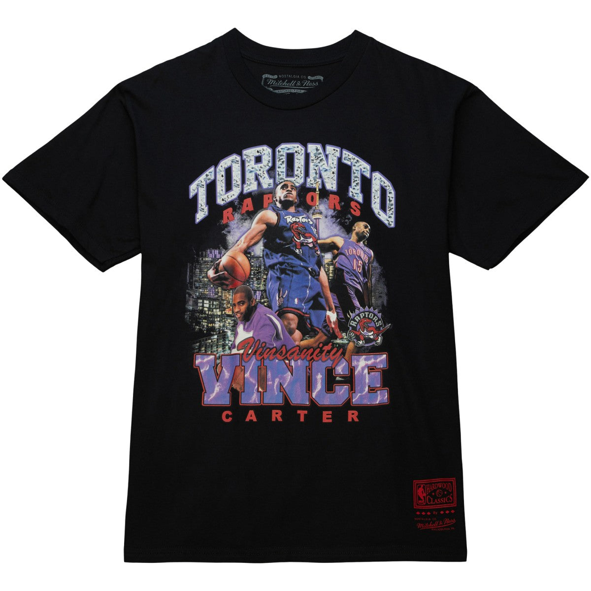 Vince Carter Toronto Raptors Hardwood Classics Bling Concert Player T-Shirt Black | Mitchell & Ness online