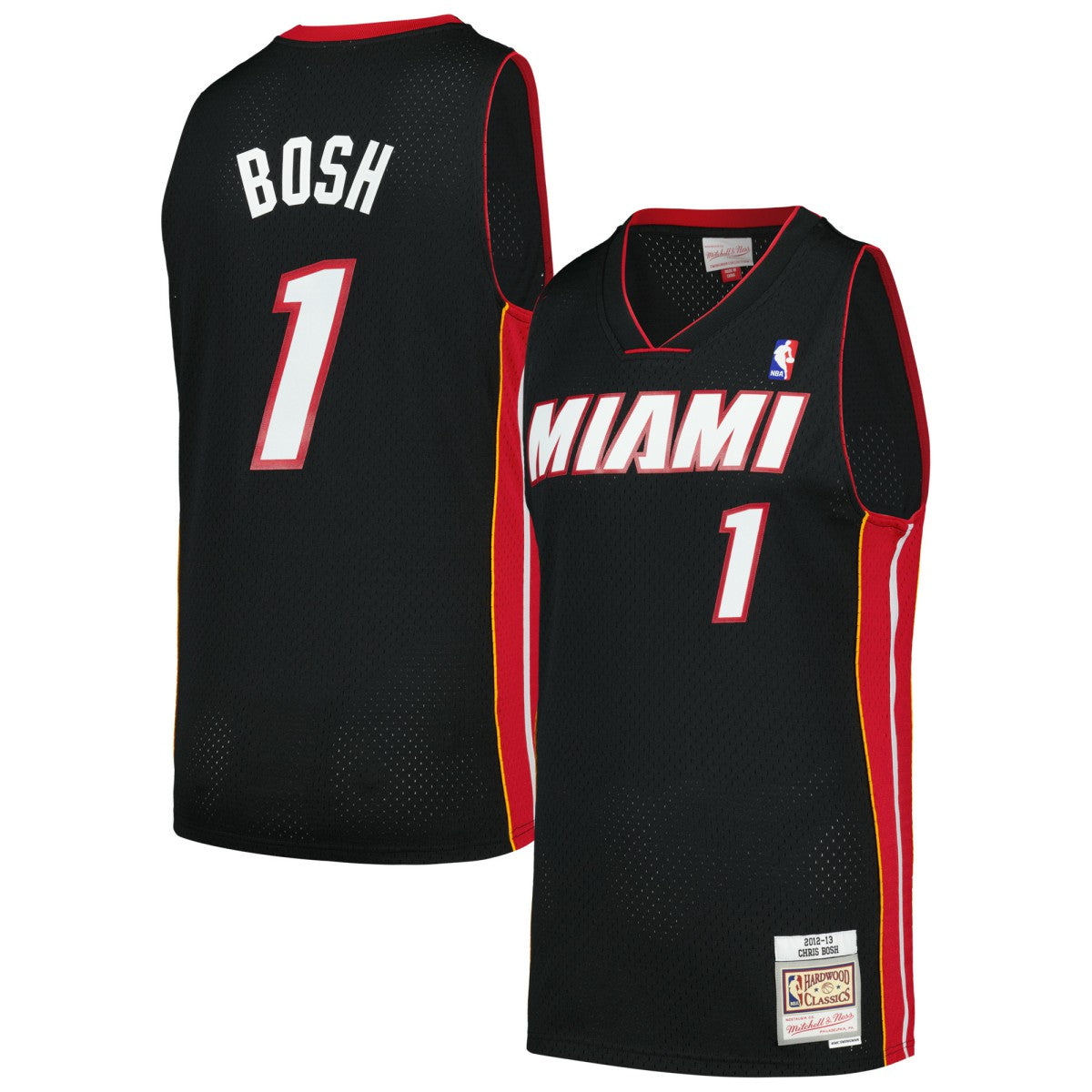 Chris Bosh Miami Heat 2012/13 Hardwood Classics Swingman Jersey Black | Mitchell & Ness for sale
