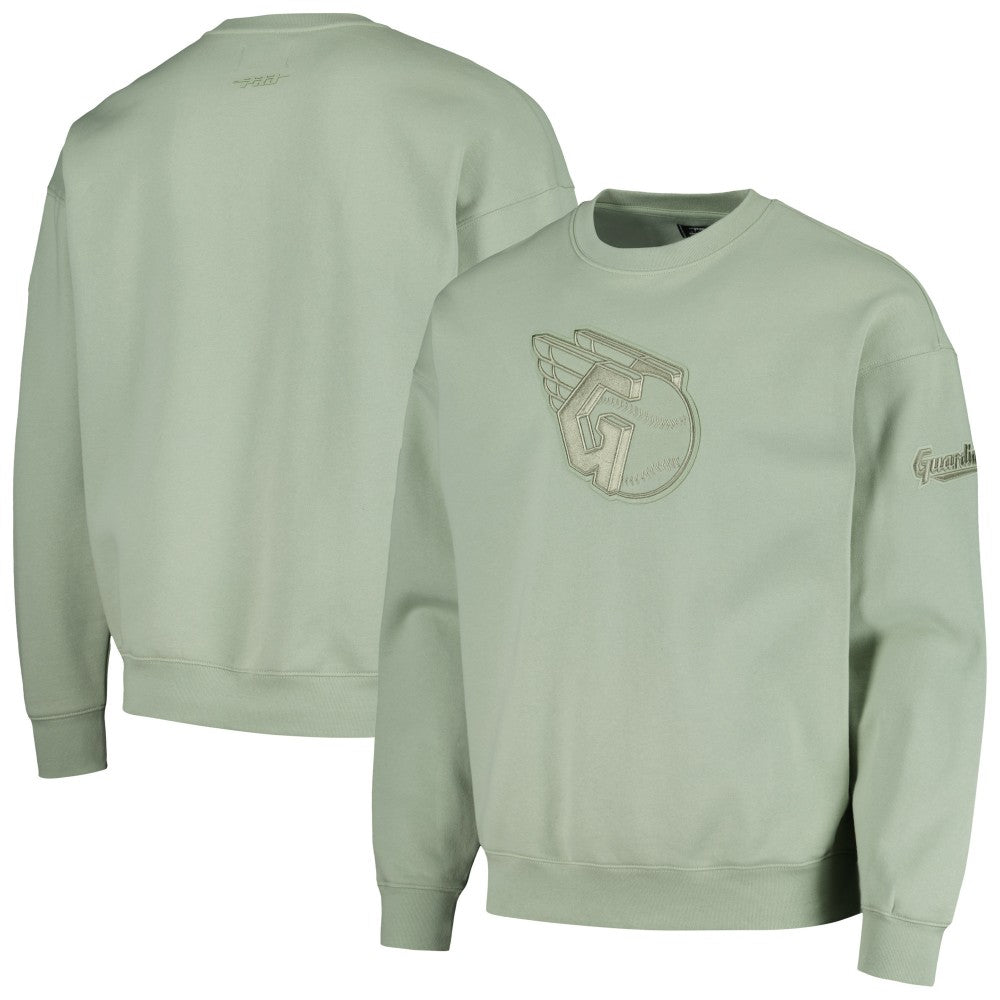 Cleveland Guardians Pro Standard Neutral Drop Shoulder Pullover Sweatshirt - Green - MLB Discount