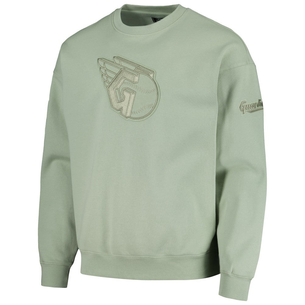 Cleveland Guardians Pro Standard Neutral Drop Shoulder Pullover Sweatshirt - Green - MLB Discount