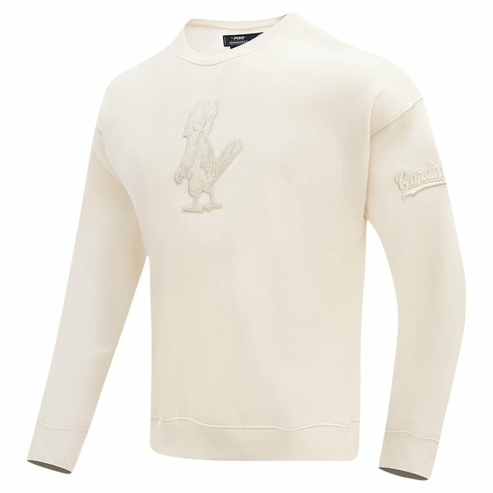 St. Louis Cardinals Pro Standard Neutral Drop Shoulder Pullover Sweatshirt - Cream - MLB Sale