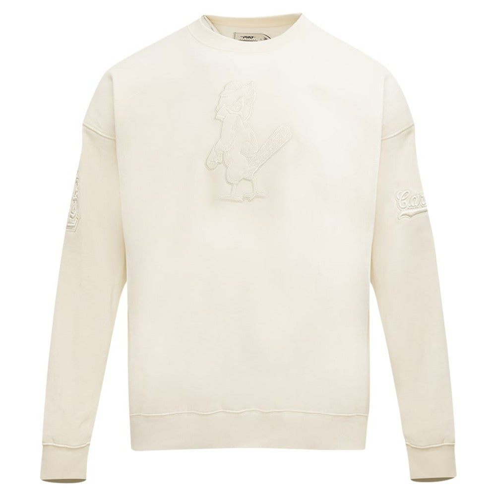 St. Louis Cardinals Pro Standard Neutral Drop Shoulder Pullover Sweatshirt - Cream - MLB Sale