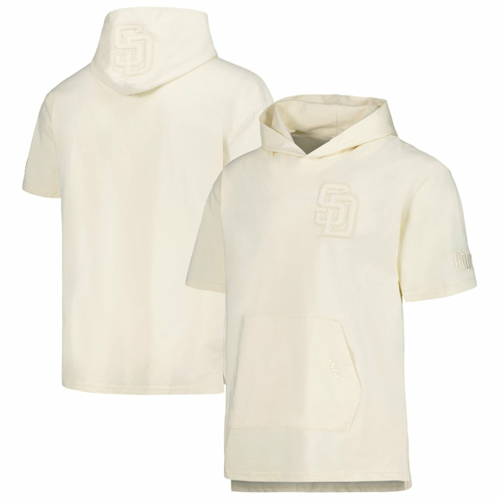 San Diego Padres Pro Standard Neutral Hoodie T-Shirt - Cream - MLB Discount