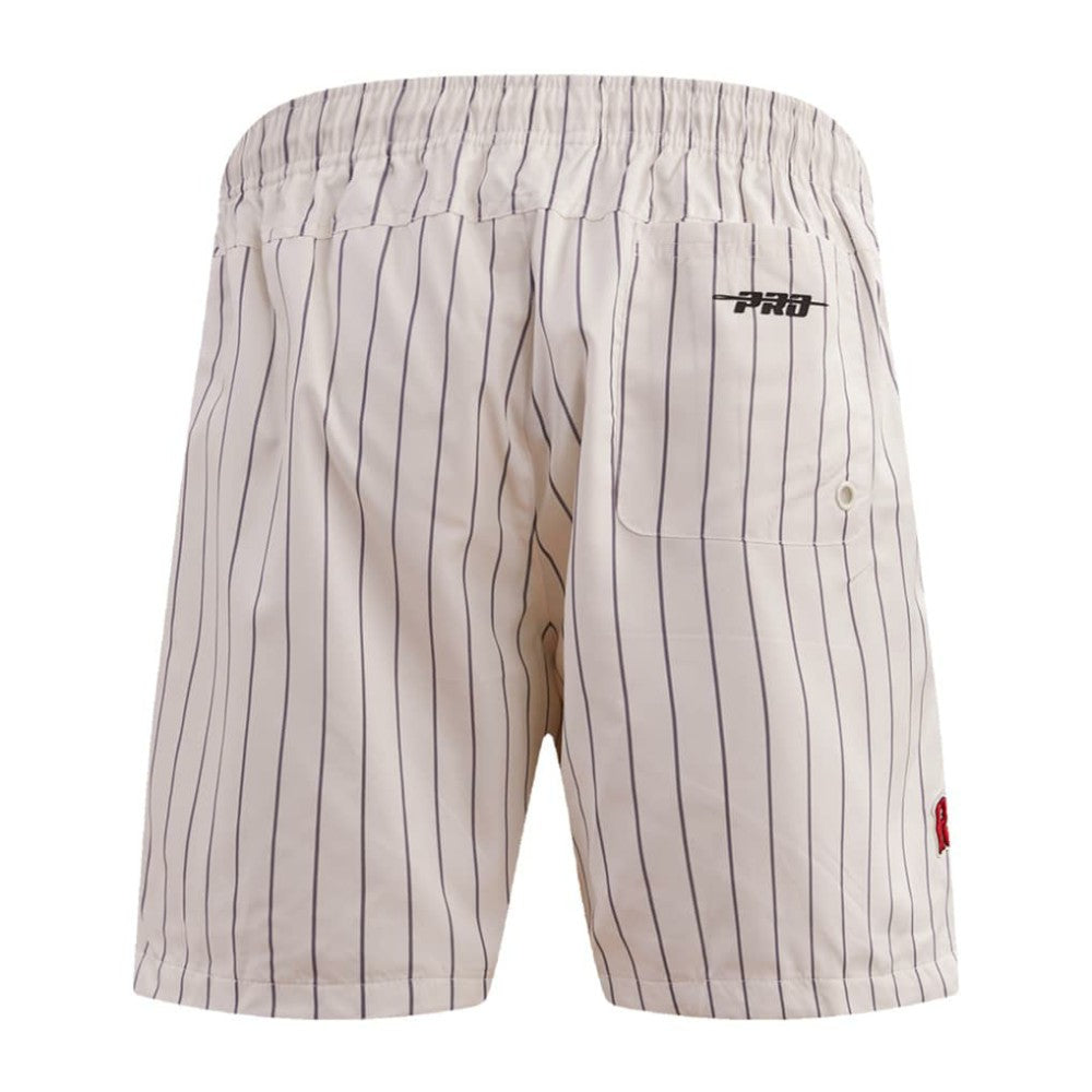 Boston Red Sox Pro Standard Pinstripe Retro Classic Woven Shorts - Cream - MLB on Sale