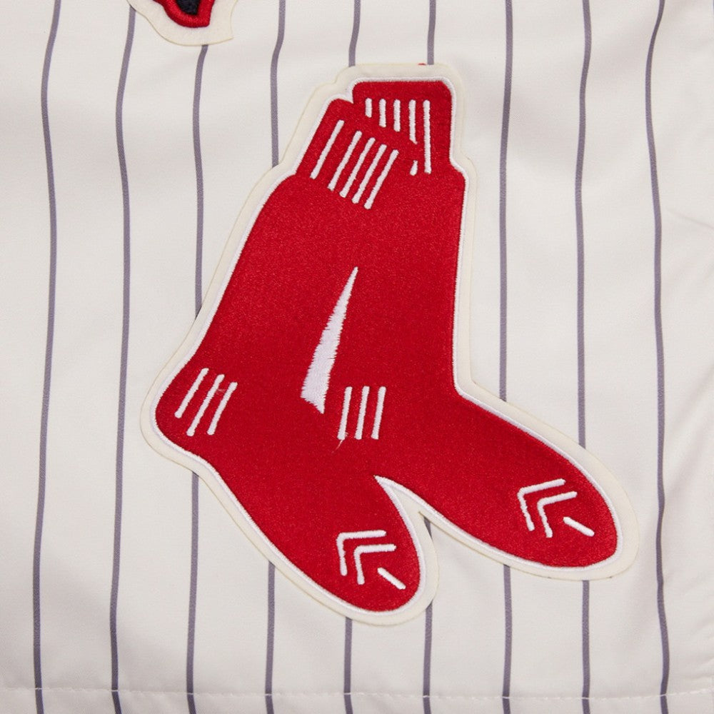 Boston Red Sox Pro Standard Pinstripe Retro Classic Woven Shorts - Cream - MLB on Sale