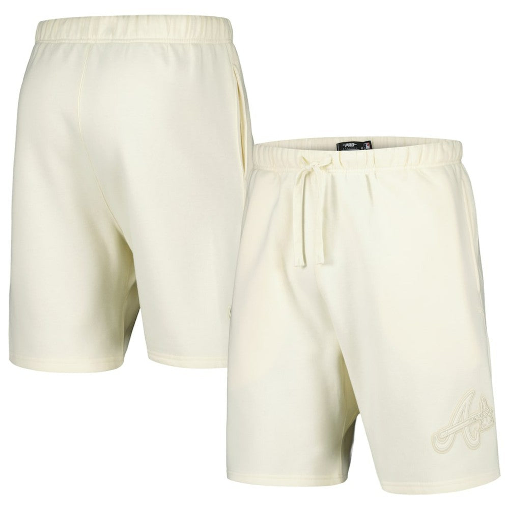 Atlanta Braves Pro Standard Neutral Fleece Shorts - Cream - MLB Sale