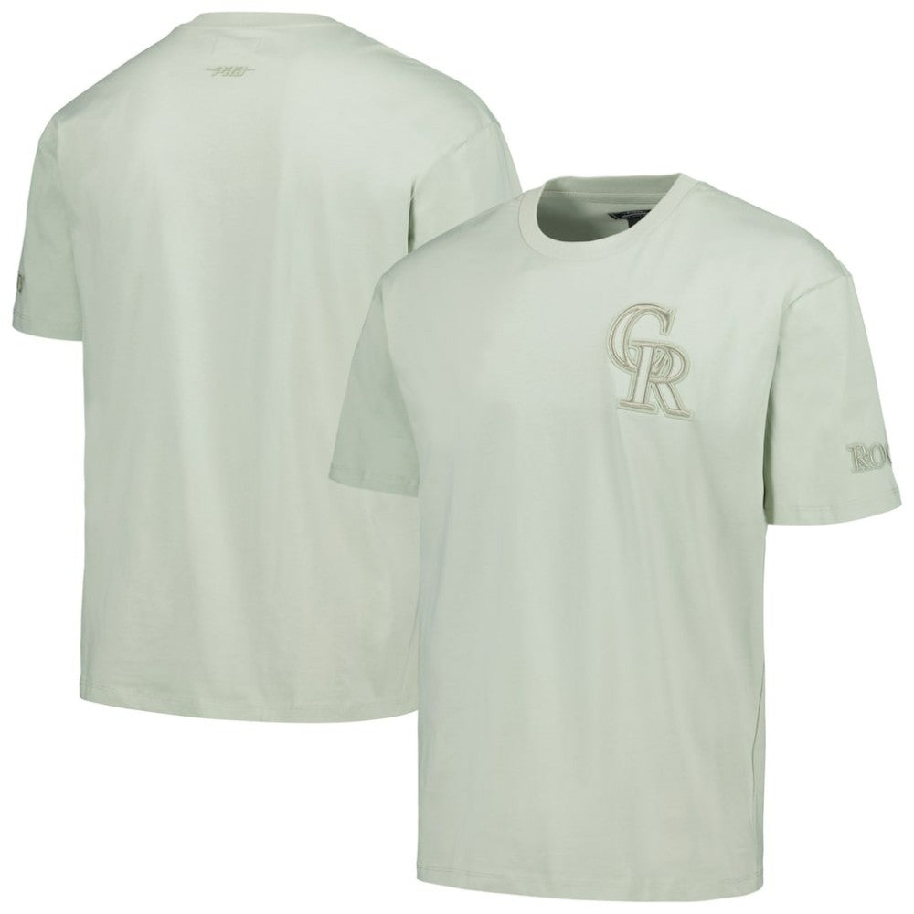 Colorado Rockies Pro Standard Oversized Neutral CJ Dropped Shoulders T-Shirt - Mint - MLB Lifestyle
