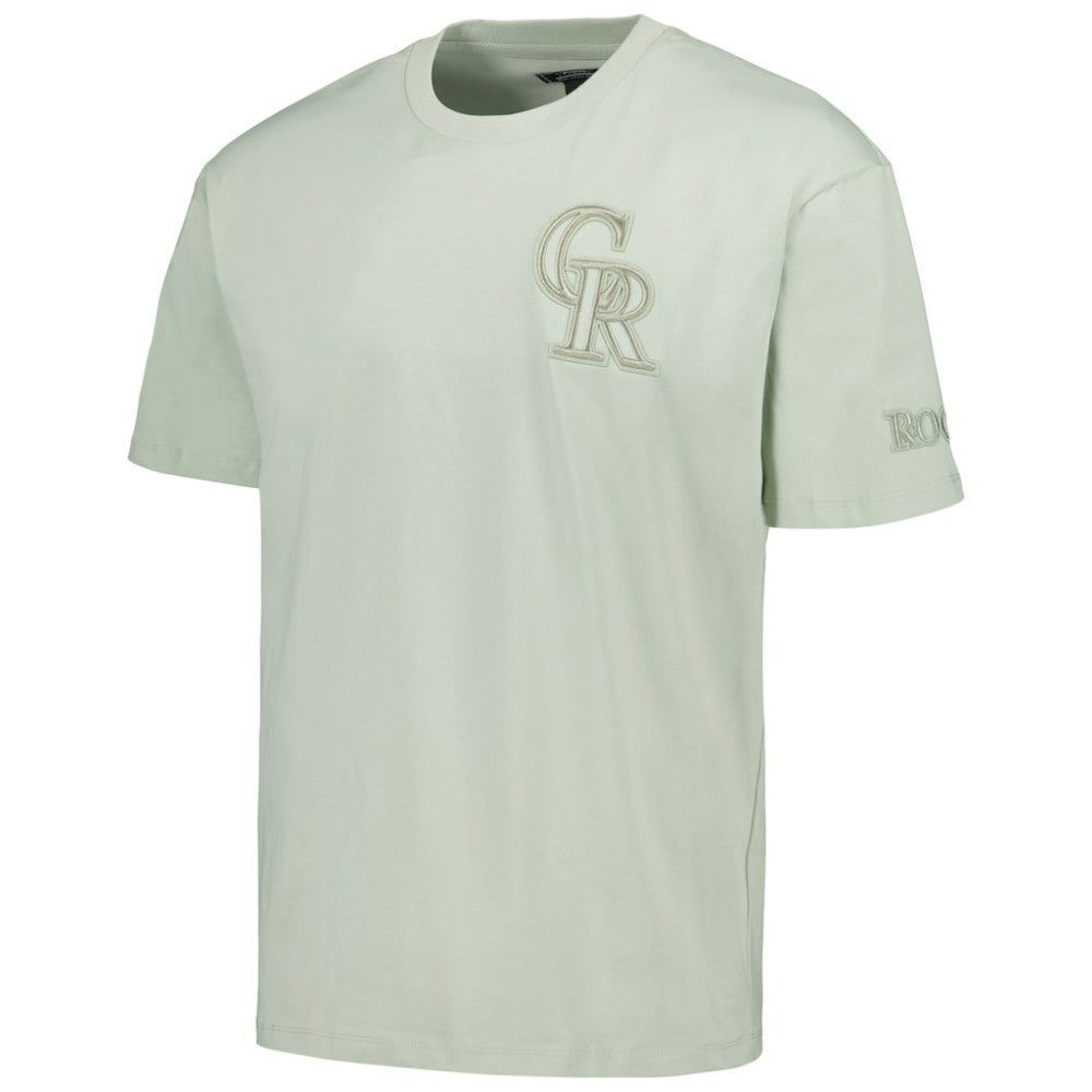 Colorado Rockies Pro Standard Oversized Neutral CJ Dropped Shoulders T-Shirt - Mint - MLB Lifestyle