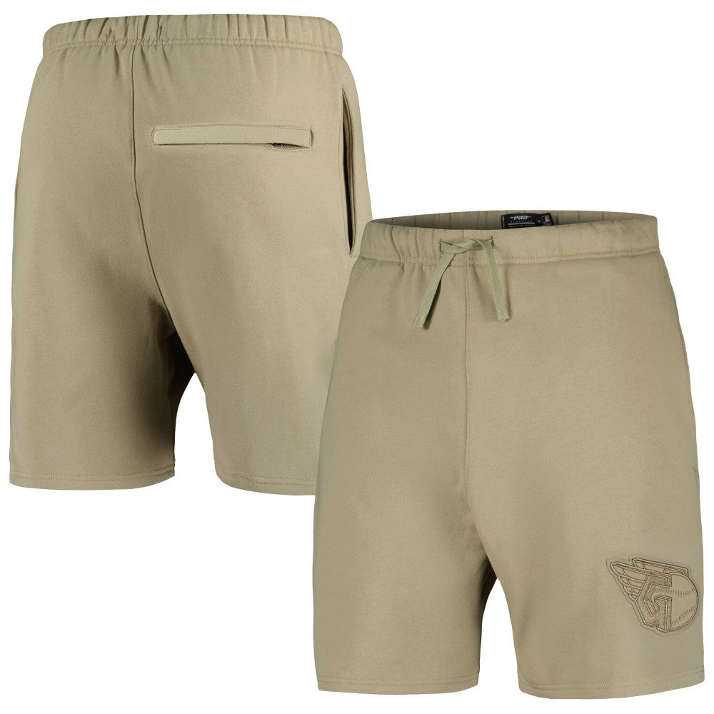 Cleveland Guardians Pro Standard Neutral Fleece Shorts - Khaki - MLB Online