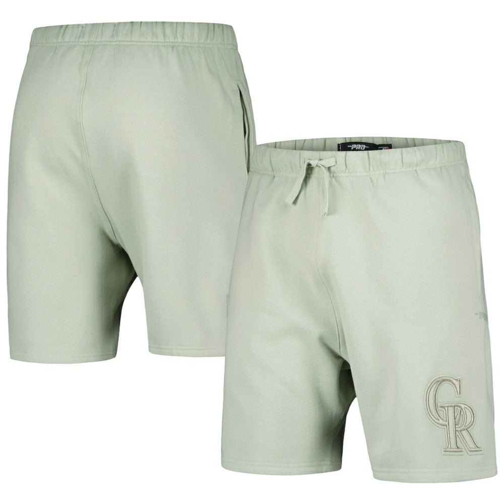 Colorado Rockies Pro Standard Neutral Fleece Shorts - Light Green - MLB Discount