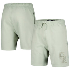 Colorado Rockies Pro Standard Neutral Fleece Shorts - Light Green - MLB Discount