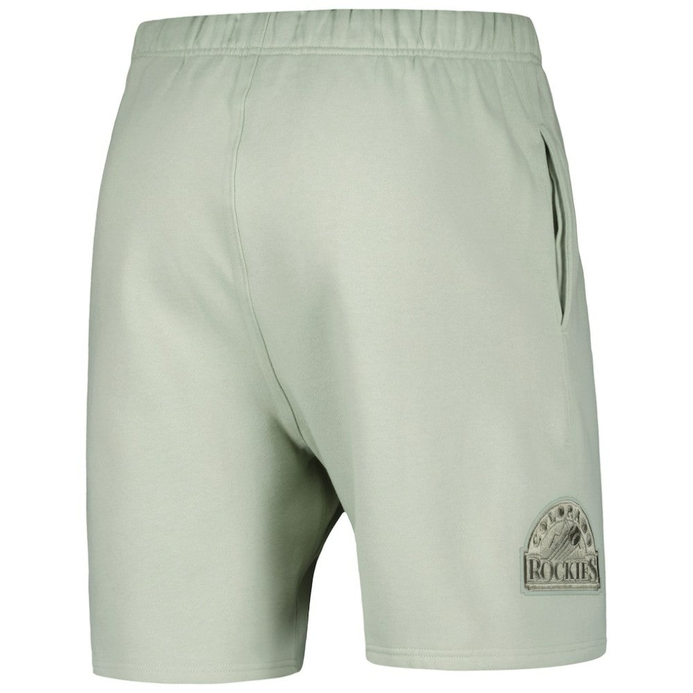Colorado Rockies Pro Standard Neutral Fleece Shorts - Light Green - MLB Discount