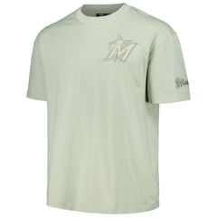 Miami Marlins Pro Standard Oversized Neutral CJ Dropped Shoulders T-Shirt - Mint - MLB Lifestyle