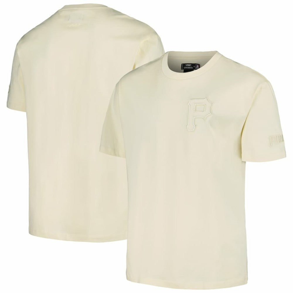 Pittsburgh Pirates Pro Standard Oversized Neutral CJ Dropped Shoulders T-Shirt - Cream - MLB Sale