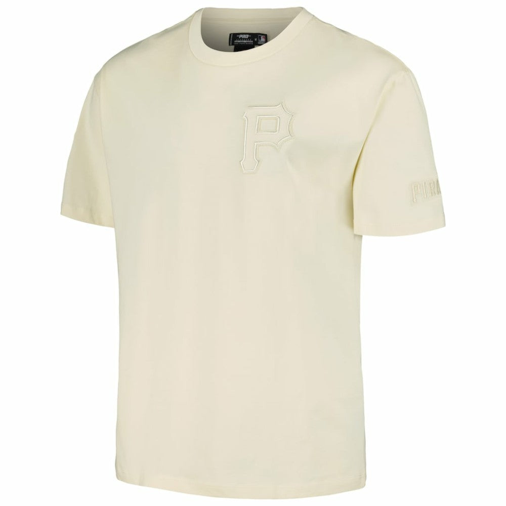 Pittsburgh Pirates Pro Standard Oversized Neutral CJ Dropped Shoulders T-Shirt - Cream - MLB Sale
