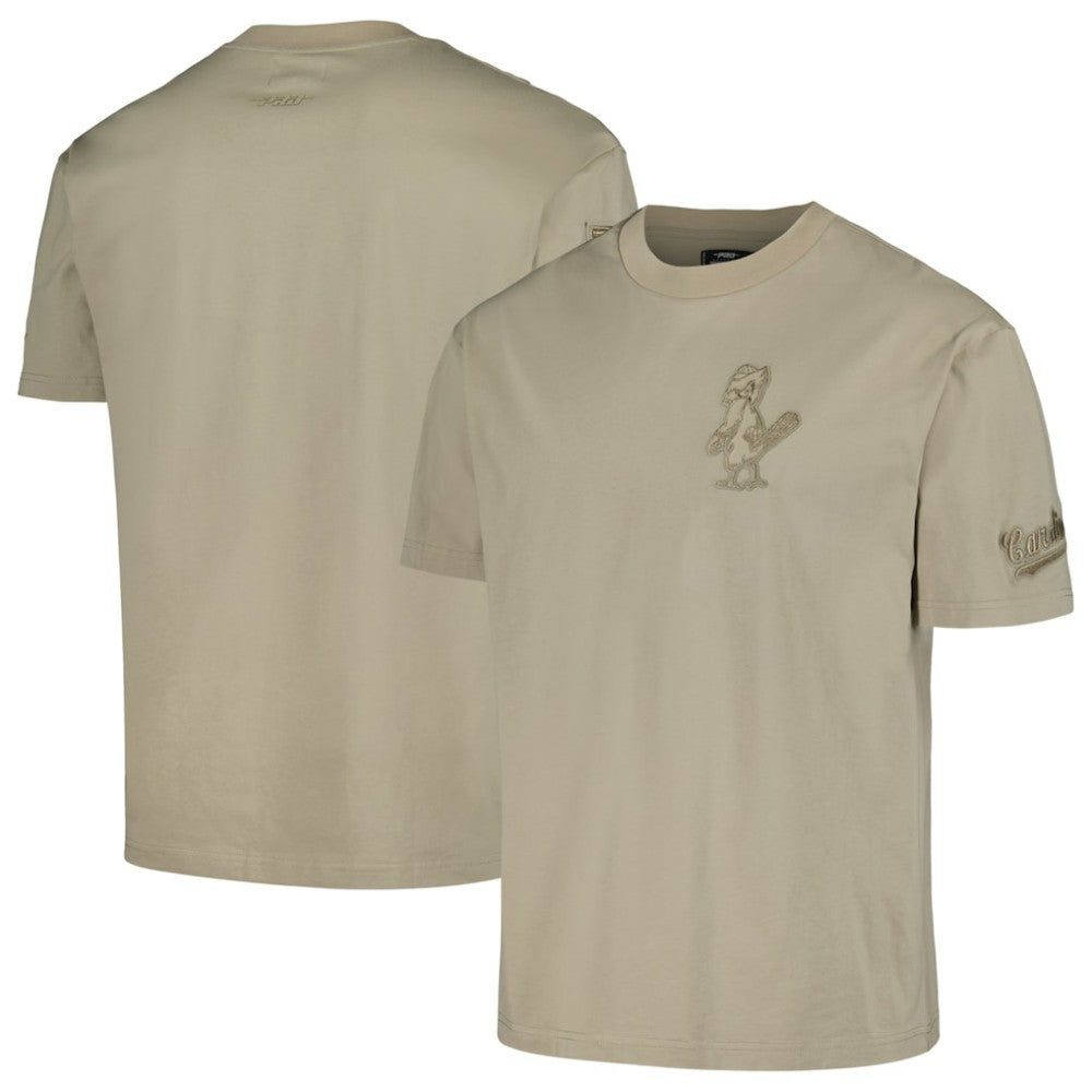 St. Louis Cardinals Pro Standard Oversized Neutral CJ Dropped Shoulders T-Shirt - Tan - MLB Sale