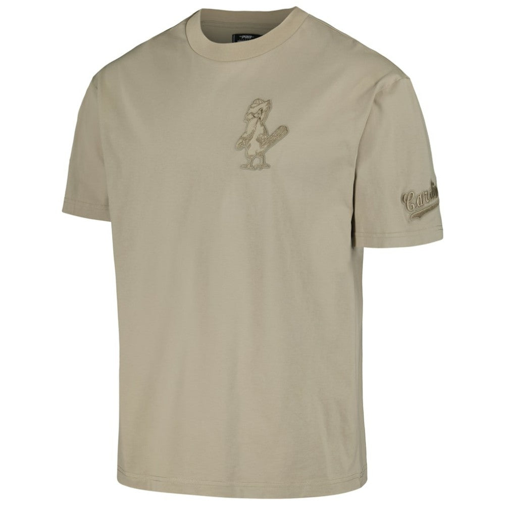 St. Louis Cardinals Pro Standard Oversized Neutral CJ Dropped Shoulders T-Shirt - Tan - MLB Sale