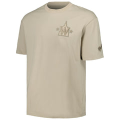 Washington Nationals Pro Standard Oversized Neutral CJ Dropped Shoulders T-Shirt - Tan - MLB Lifestyle