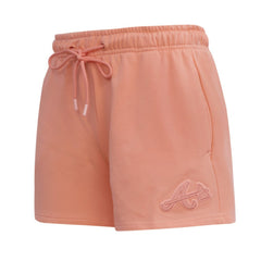 Atlanta Braves Pro Standard Women's Neutral Fleece Shorts - Pink - MLB Discount
