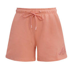 Atlanta Braves Pro Standard Women's Neutral Fleece Shorts - Pink - MLB Discount