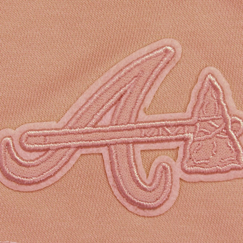 Atlanta Braves Pro Standard Women's Neutral Fleece Shorts - Pink - MLB Discount