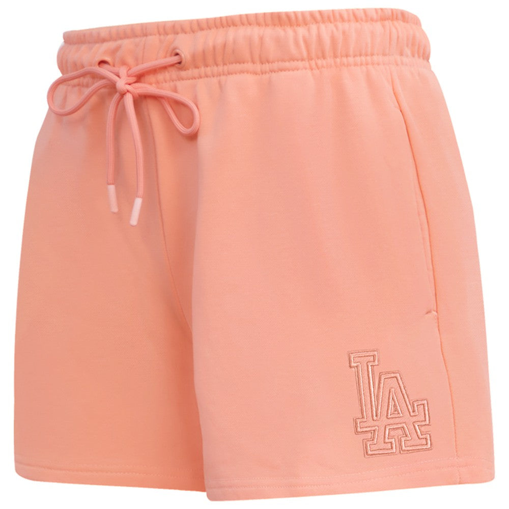 Los Angeles Dodgers Pro Standard Women's Neutral Fleece Shorts - Pink - MLB on Sale