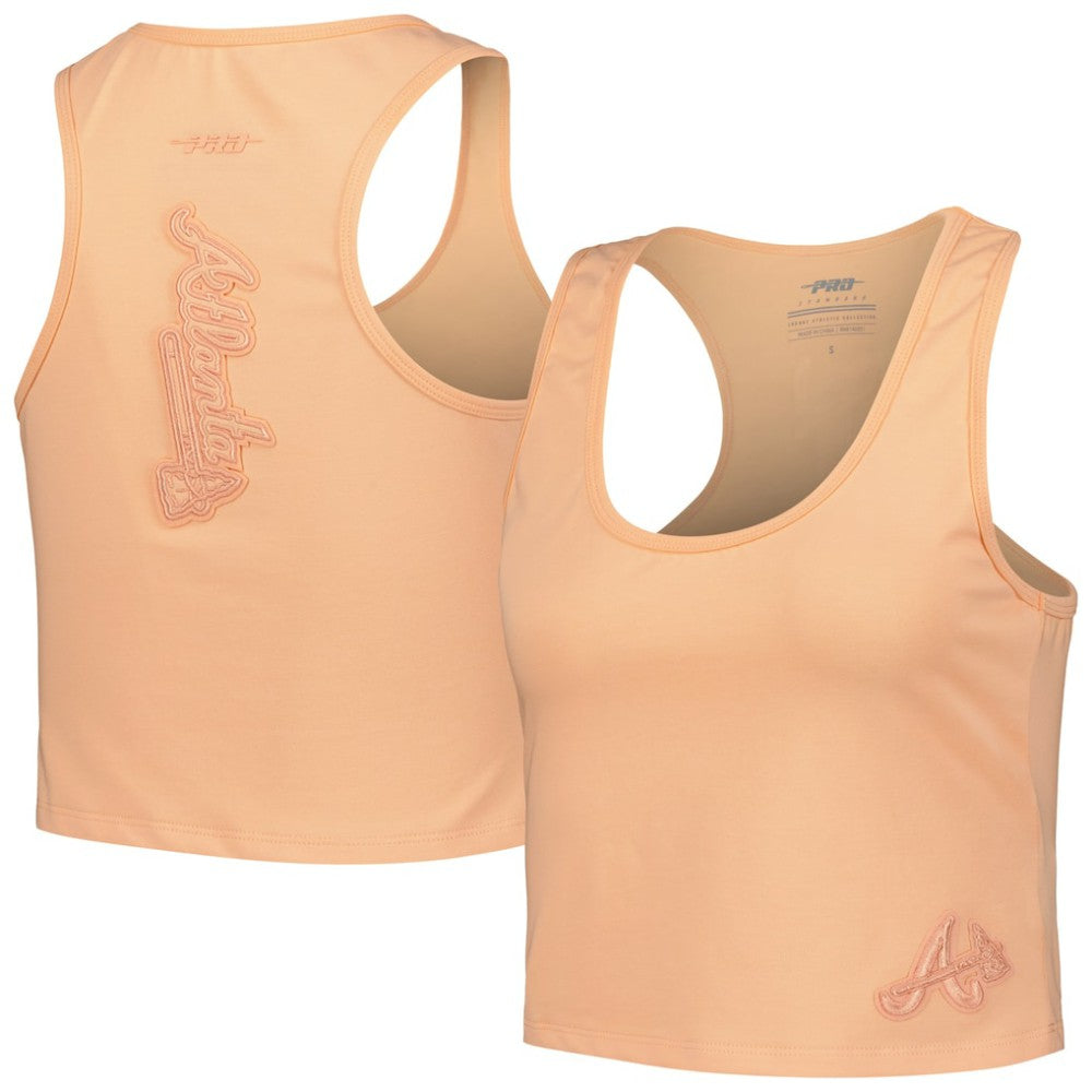 Atlanta Braves Pro Standard Women's Neutral Fitted Racerback Tank Top - Orange - MLB Lifestyle
