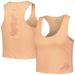 Atlanta Braves Pro Standard Women's Neutral Fitted Racerback Tank Top - Orange - MLB Lifestyle