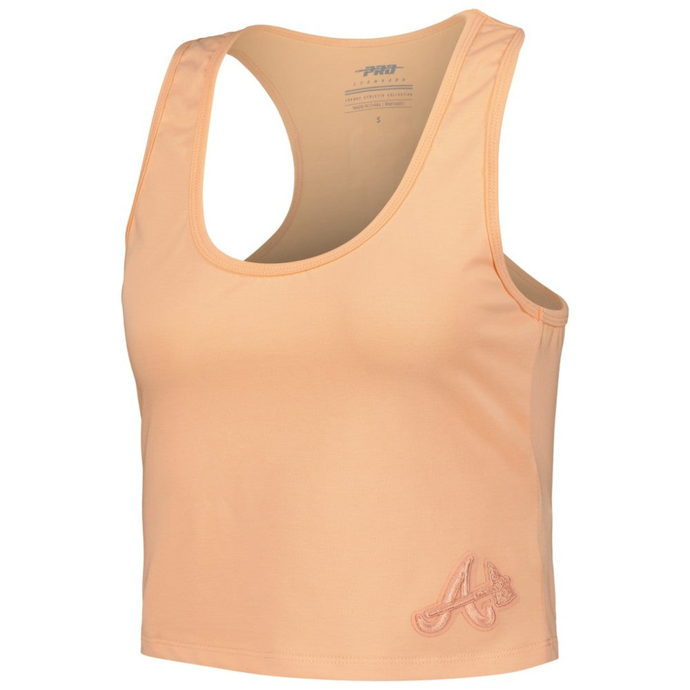 Atlanta Braves Pro Standard Women's Neutral Fitted Racerback Tank Top - Orange - MLB Lifestyle