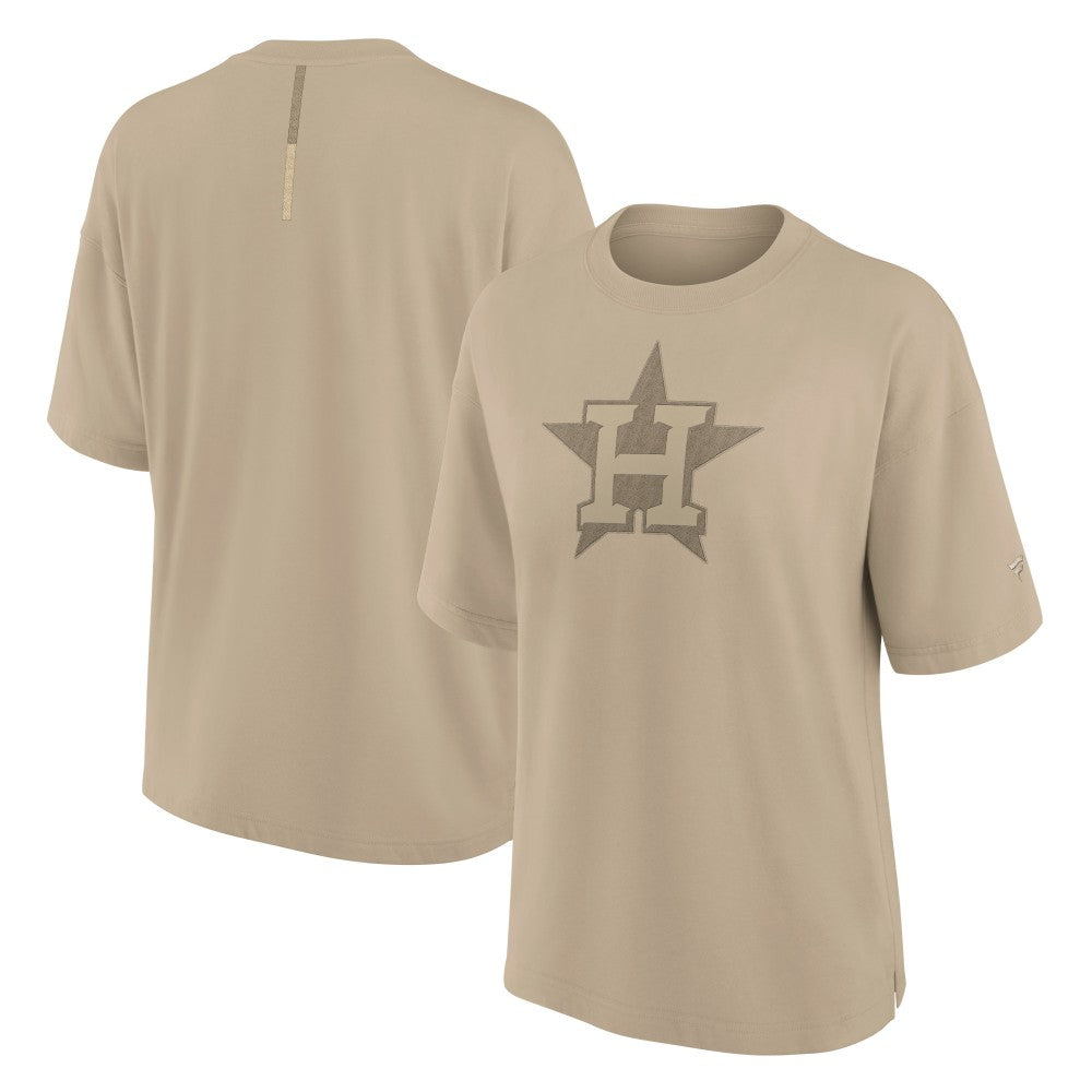 Houston Astros Fanatics Women's Oversized Elements T-Shirt - Khaki - Fanatics Sale