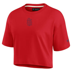 St. Louis Cardinals Fanatics Women's Elements Super Soft Boxy Cropped T-Shirt - Red - Fanatics Lifestyle